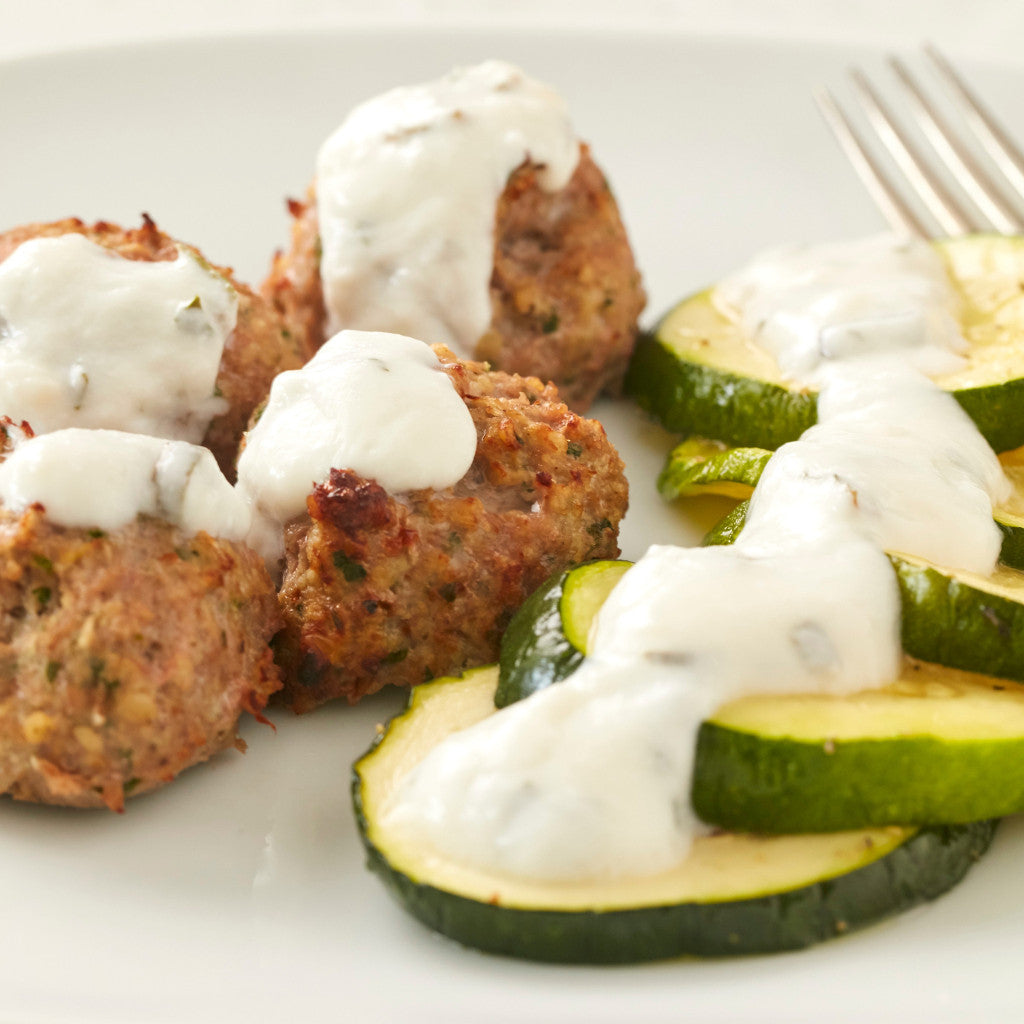 Turkey meatballs with greek yogurt a side of veggies Eat Smart Richmond meal delivery service